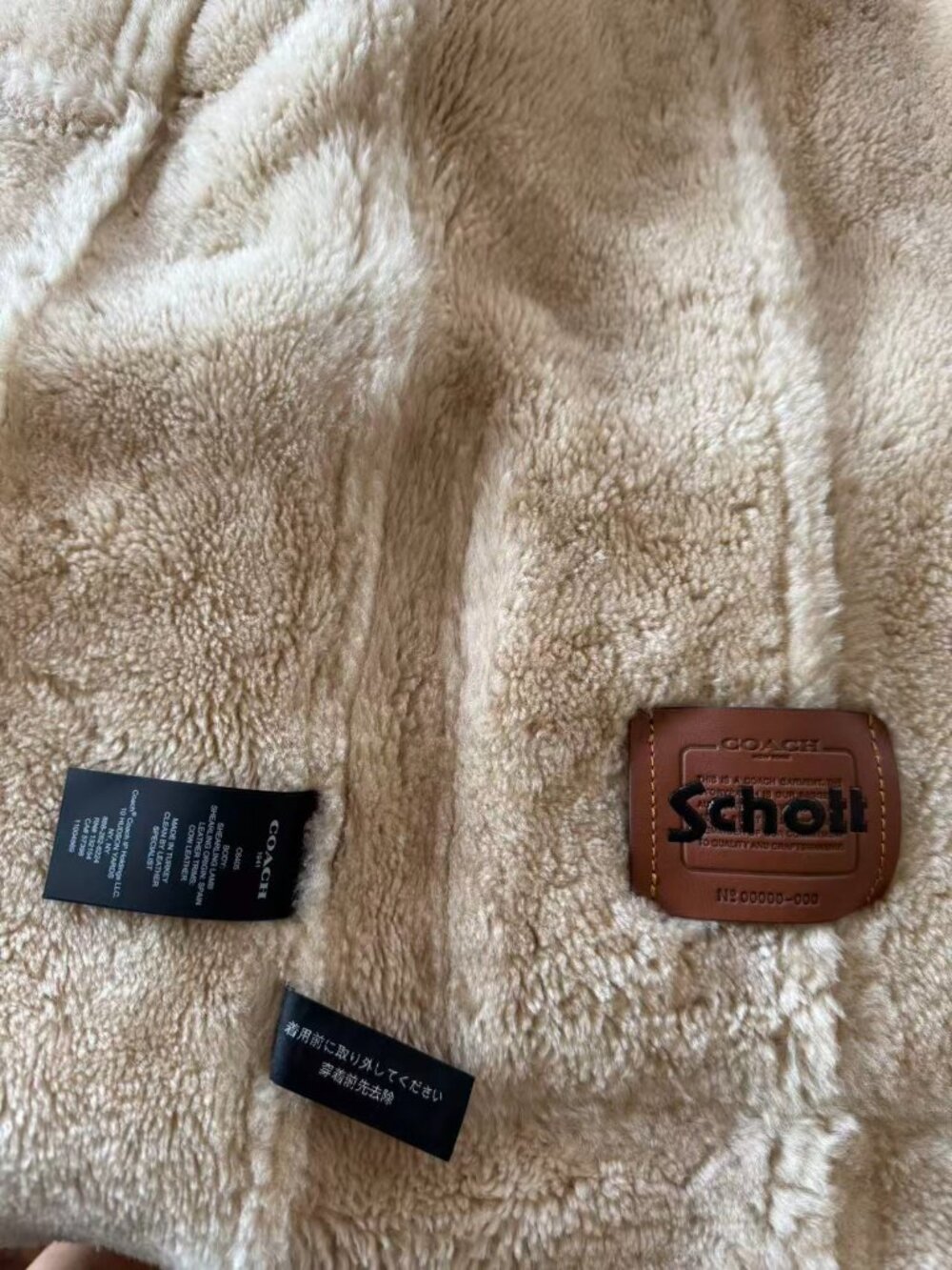 NWT 100% Authentic Coach Shearling Lamb Coat, Sz S - Picture 6 of 13